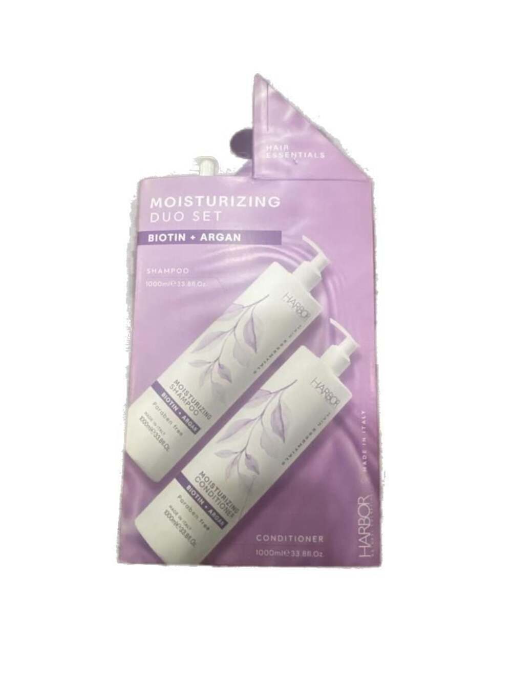 Harbor Hair Essentials Moisturizing Duo Set Biotin + Argan Shampoo & Conditioner
